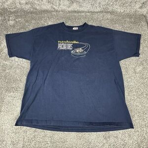 Cadre Athletic Nashville Predators Hockey T-Shirt Mens XL Navy Blue Y2K 00's